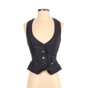 y2k mini stripped vest